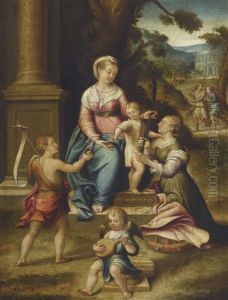 Le Mariage Mystique De Sainte Catherine by Lucca Longhi