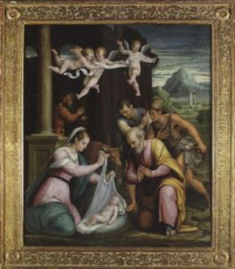 The Adoration Of The Shepherds by Lucca Longhi