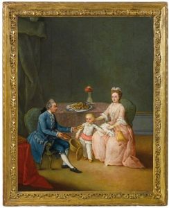 Group Portrait Of A Family In An Interior by Pietro Longhi