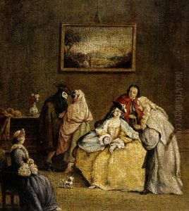 The Meeting Of The Procurator With His Wife by Pietro Longhi