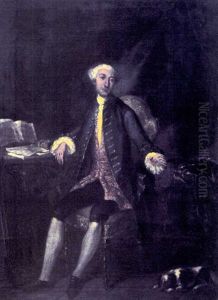 Retrato De Caballero Con Perro