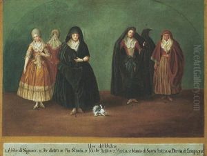 Women Dressed In Various Costumes by Pietro Longhi