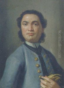 Portrait Of A Gentleman Holding A Glove by Pietro Longhi