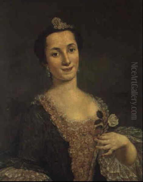 Ritratto Di Gentildonna Con Rosa - view 1