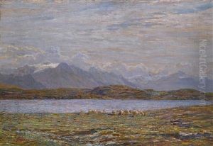 The Spluga Pass, In The Alps by Emilio Longoni