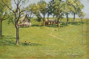 Paesaggio Con Baite by Emilio Longoni