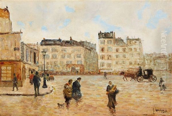 An Italian Piazza - view 1