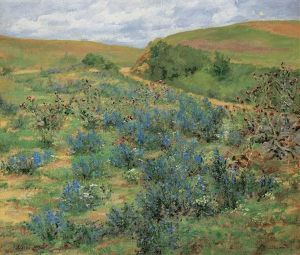 Untitled - Bluebells And Dunes by Paul De Longpre