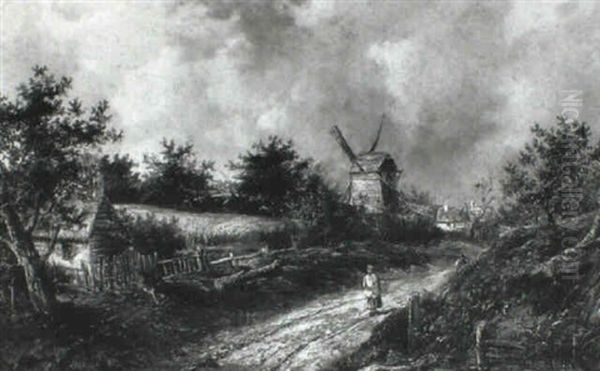 Windmill Beside A Farmstead - view 1