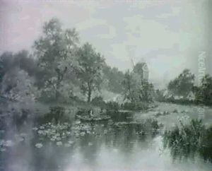 An Angler In A Punt On A Still Pool