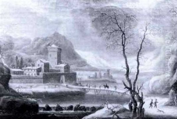 Folkvimmel I Romantiskt Landskap - view 1