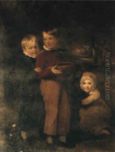 Group Portrait Of Master Remington And Master And Miss Cookson Group Portrait Of Master Remington And Master And Miss Cookson