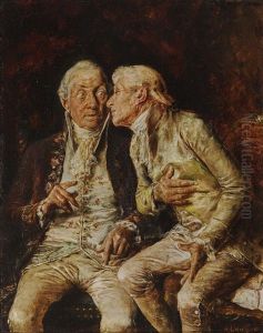 Two Older Gentlemen In Lively Conversation