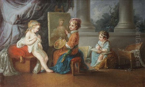 An Allegory Of Painting; And An Allegory Of Architecture (pair) - view 1