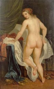 Dame Bei Der Toilette by Carle van Loo