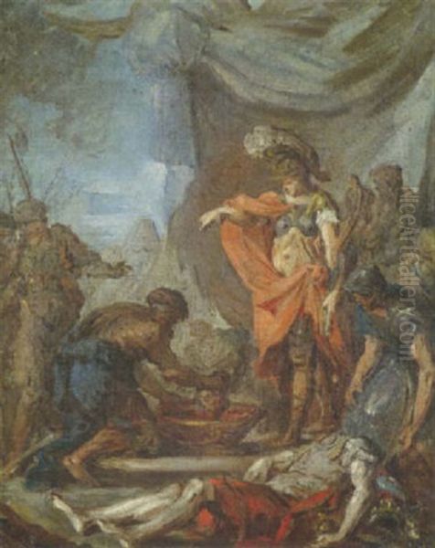 La Reine Thomyrius Faisant Plonger La Tete De Cyrus Dans Un Vase De Sang - view 1