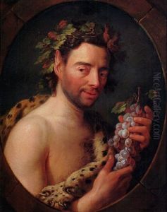 Portrait Of A Man, Said To Be The Artist As A Satyr, In A Feigned Stone Oval Window