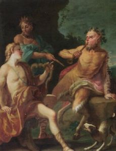 The Musical Contest Between Pan And Apollo by Carle van Loo