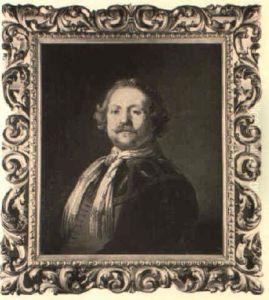 Portrait Of A Gentleman Wearing A Gorget And Silk Scarf