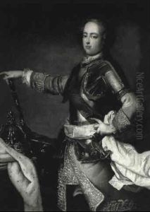 Portrait Of Louis Xv by Carle van Loo