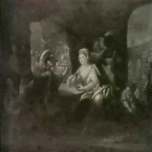 La Rencontre D'antoine Et De Cleopatre by Carle van Loo