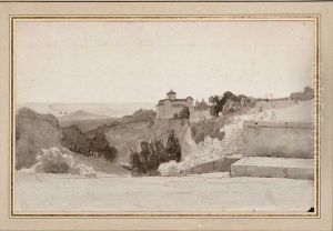 Vue D'italie by Jean Achille Benouville