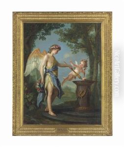 Hymen And Cupid by Charles Amedee Philippe van Loo