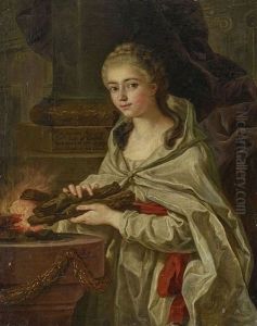 Bildnis Einer Prinzessin Am Feuerbecken