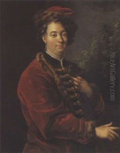 Portrait D'homme A La Veste Rouge