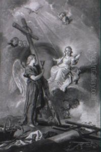 L'enfant Jesus Entoure D'anges Et Des Instruments De La Passion