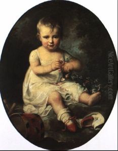 Jeune Enfant Au Tambour by Charles Amedee Philippe van Loo