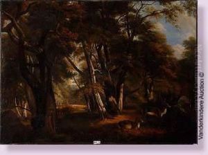 Gibier Traque Lors D'une Chasse A Courre by Jean Achille Benouville