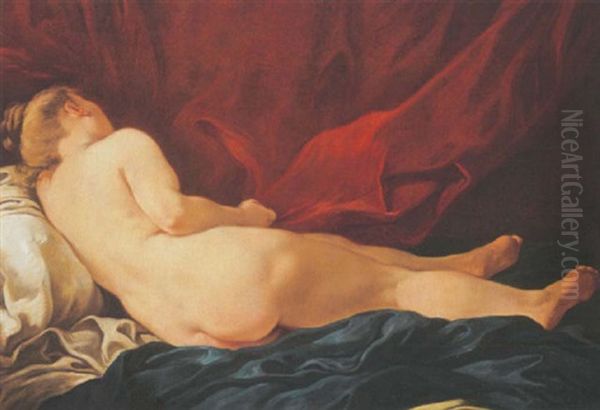 Femme Nue Allongee, Vue De Dos - view 1