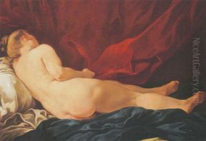 Femme Nue Allongee, Vue De Dos