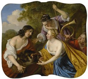 Meleager And Atalanta by Jakob van Loo