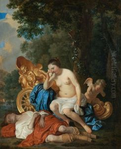Venus Und Adonis by Jakob van Loo