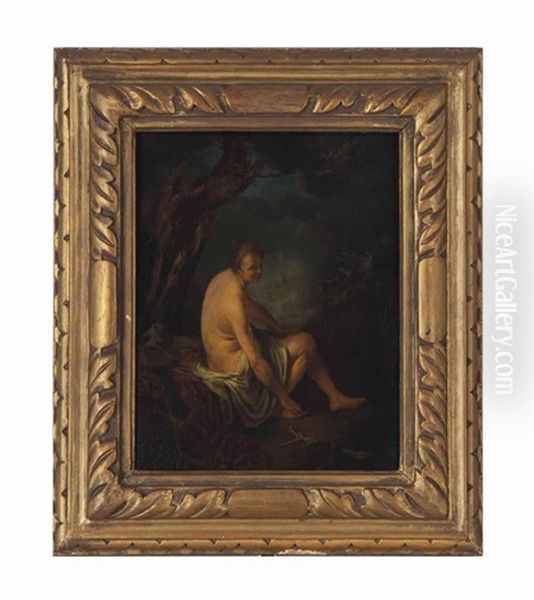 Seated Nude Amongst A Landscape - view 1