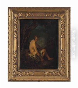 Seated Nude Amongst A Landscape