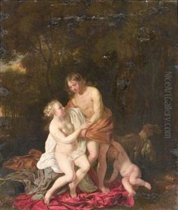 Venus Et Adonis by Jakob van Loo