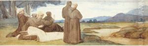 Scene De La Vie De Saint Francois D'assise by Leon Benouville