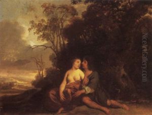A Shepherd And Shepherdess Resting In A Landscape A Shepherd And Shepherdess Resting In A Landscape