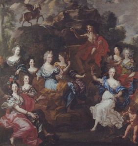 Apollo And The Nine Muses by Jakob van Loo