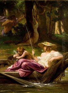 Allegorie De La Chasse Et De La Peche by Francois Leon Benouville