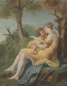 Venus And Cupid by Jean-Baptiste van Loo