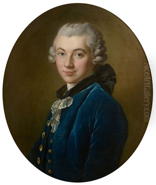 Portrait De Jeune Homme A La Veste Bleue - view 1