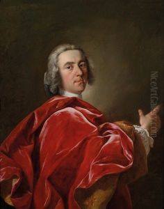 Portrat Eines Eleganten Herrn Im Roten Mantel by Jean-Baptiste van Loo
