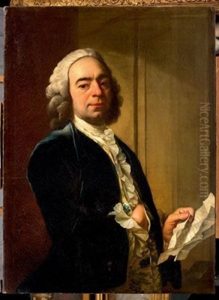Portrait D'homme Aux Lettres - view 1
