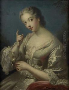 Portrait De Agnes Berthelot De Pleneuf, Marquise De Prie by Jean-Baptiste van Loo