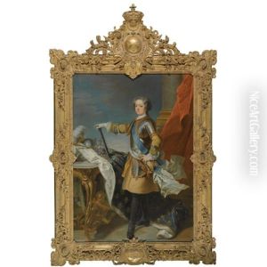 Portrait Of Louis Xv, King Of France by Jean-Baptiste van Loo