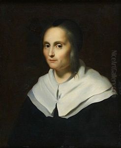 Portrait De Femme A La Collerette Blanche